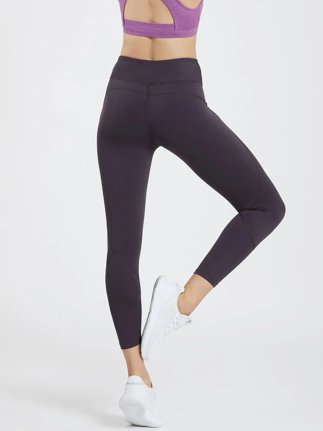 Creeluxe Curve Defining English Violet Ankle Length Leggings