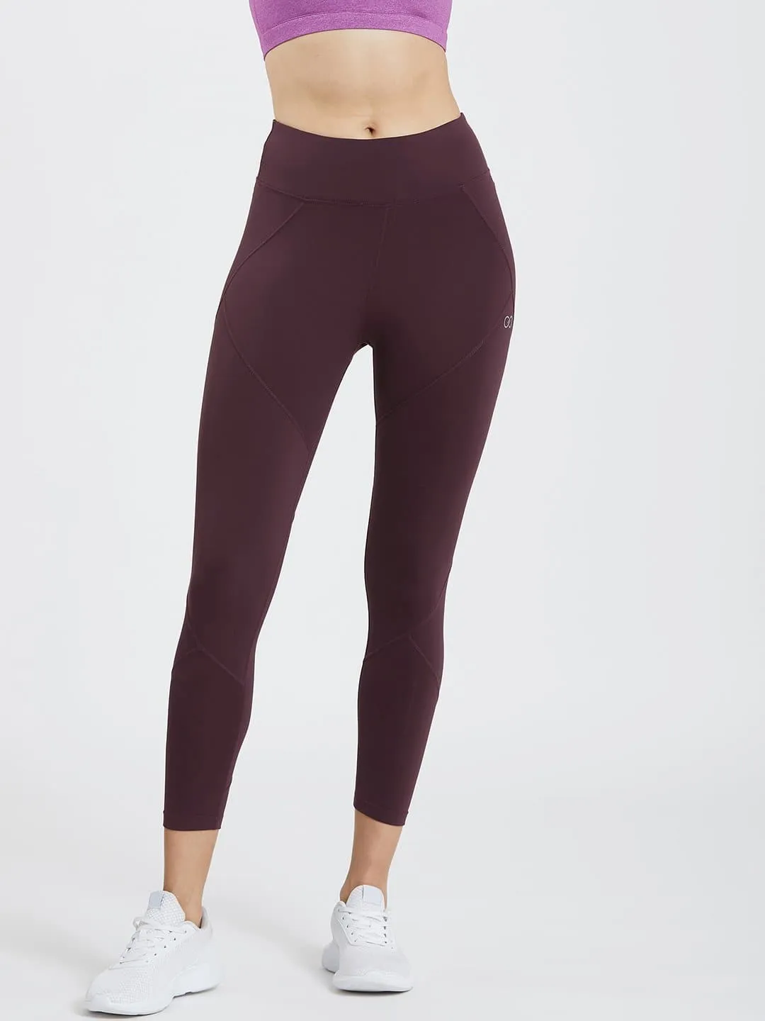 Creeluxe Graceful Burgundy Ankle Length Leggings