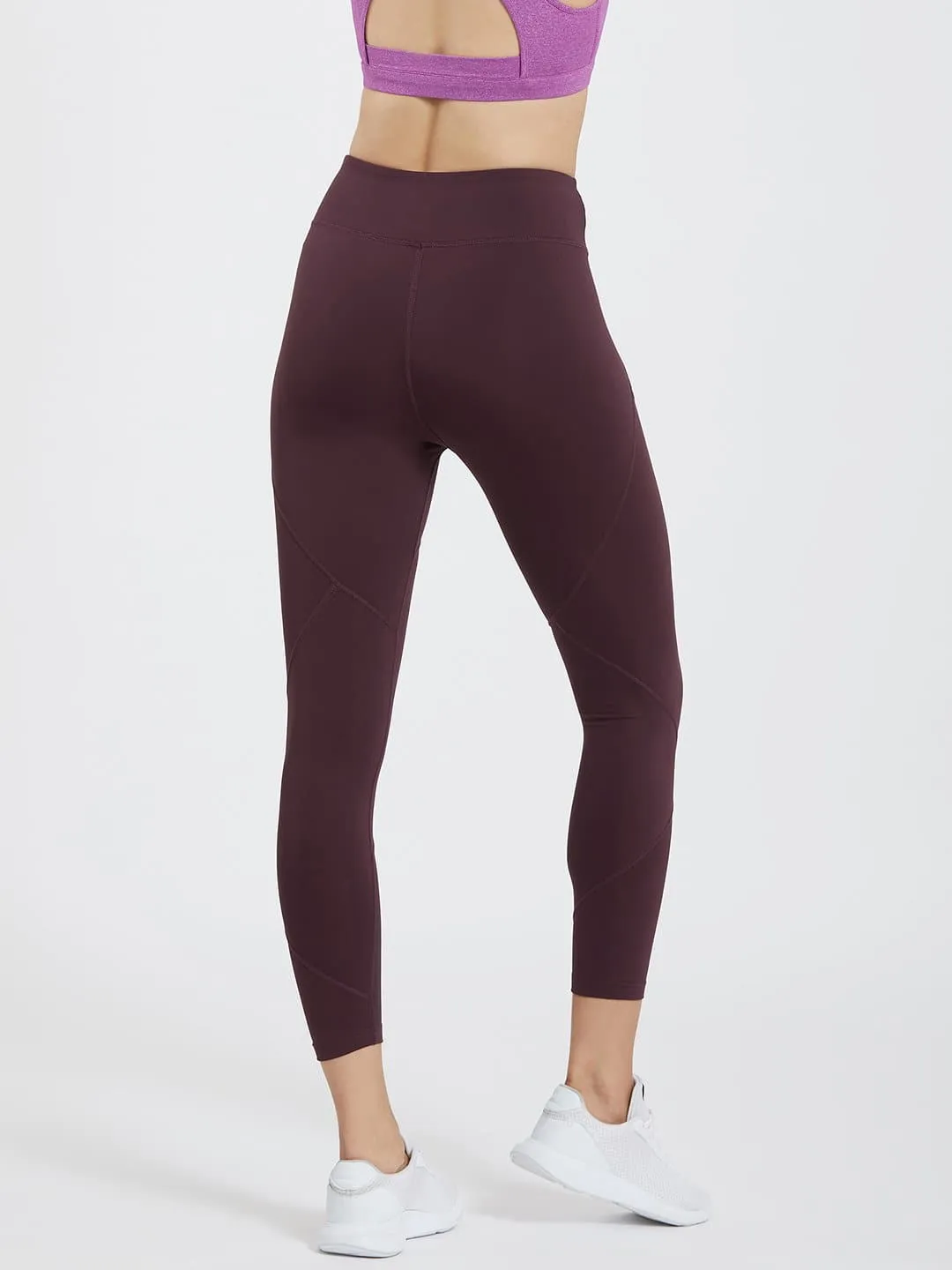 Creeluxe Graceful Burgundy Ankle Length Leggings