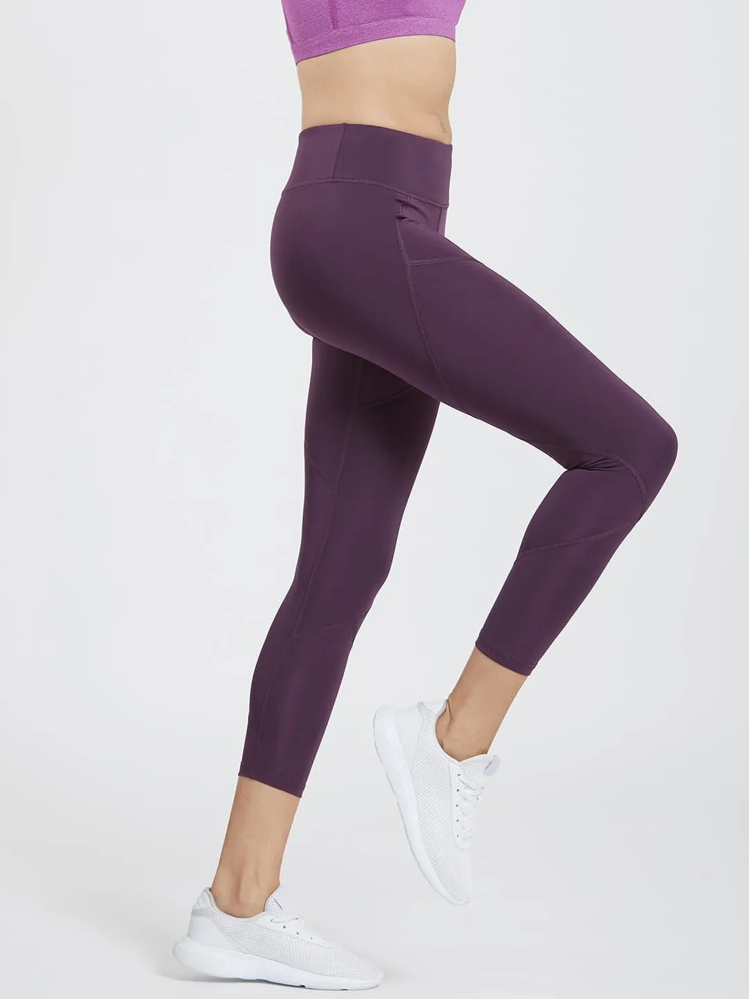 Creeluxe Graceful Grape Thistle Ankle Length Leggings