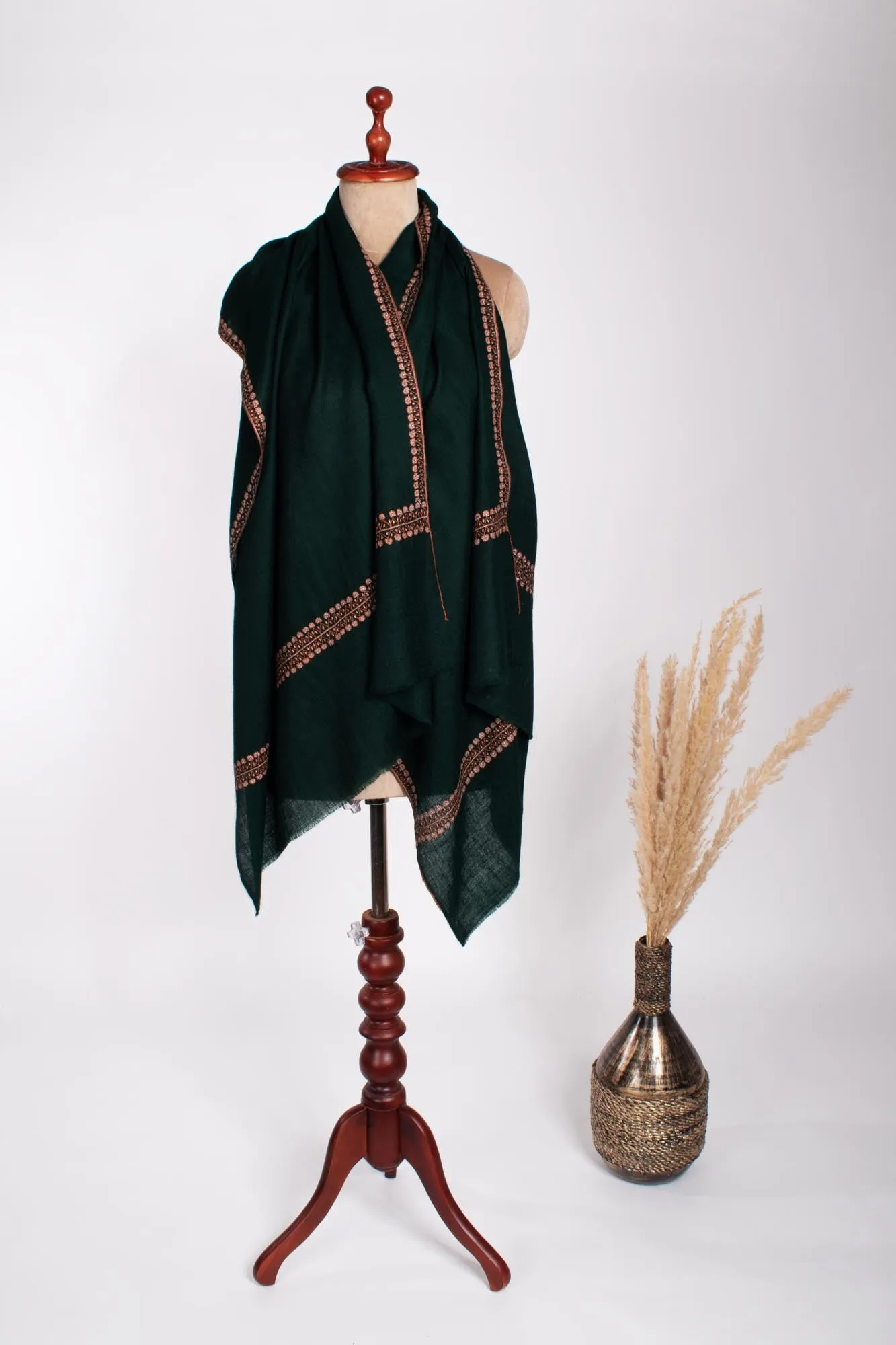 Dark Green Cashmere Neck Scarf - AUSTELL