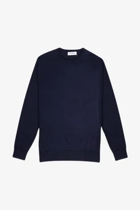 Devin - Navy Crewneck Knit