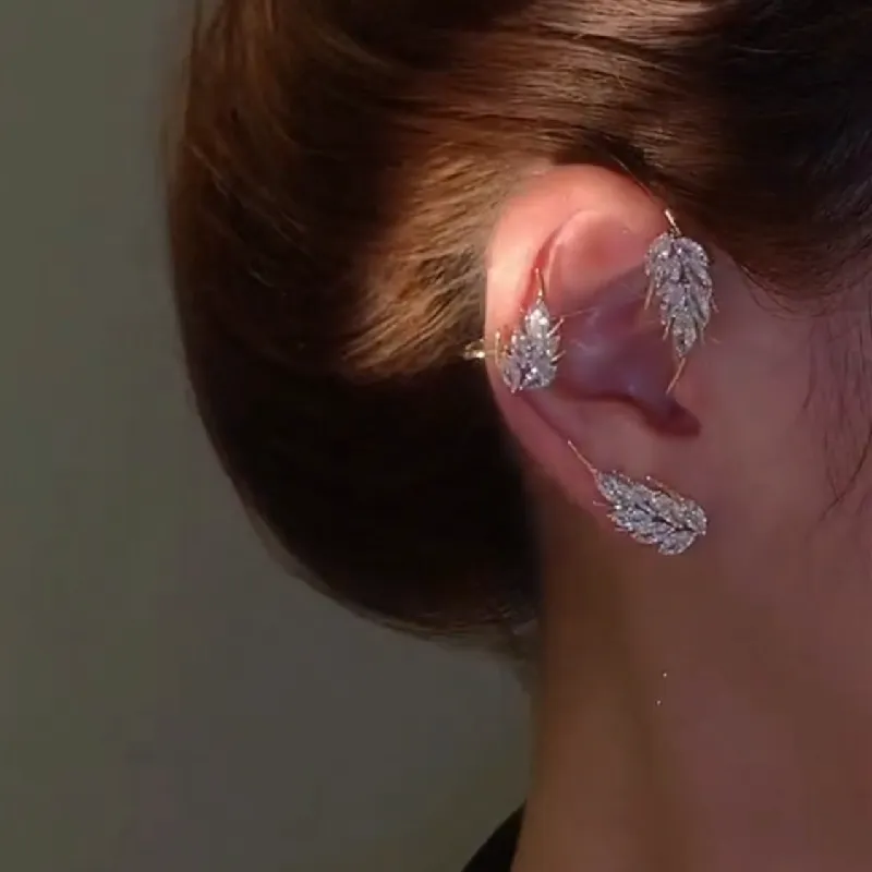 Elegant Sparkling Zircon Fairy Wings Earrings