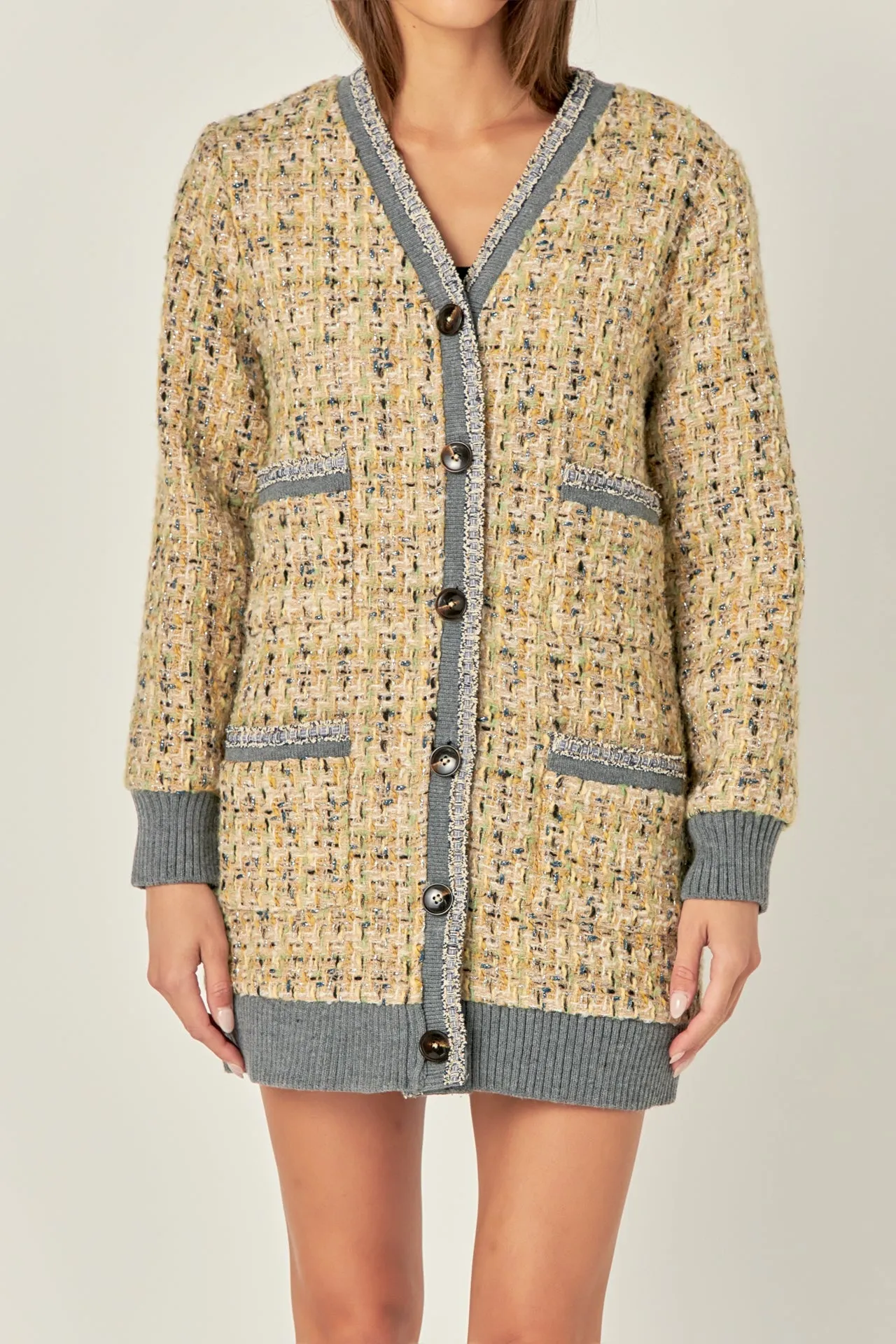 English Factory - Boucle Coat With Trim