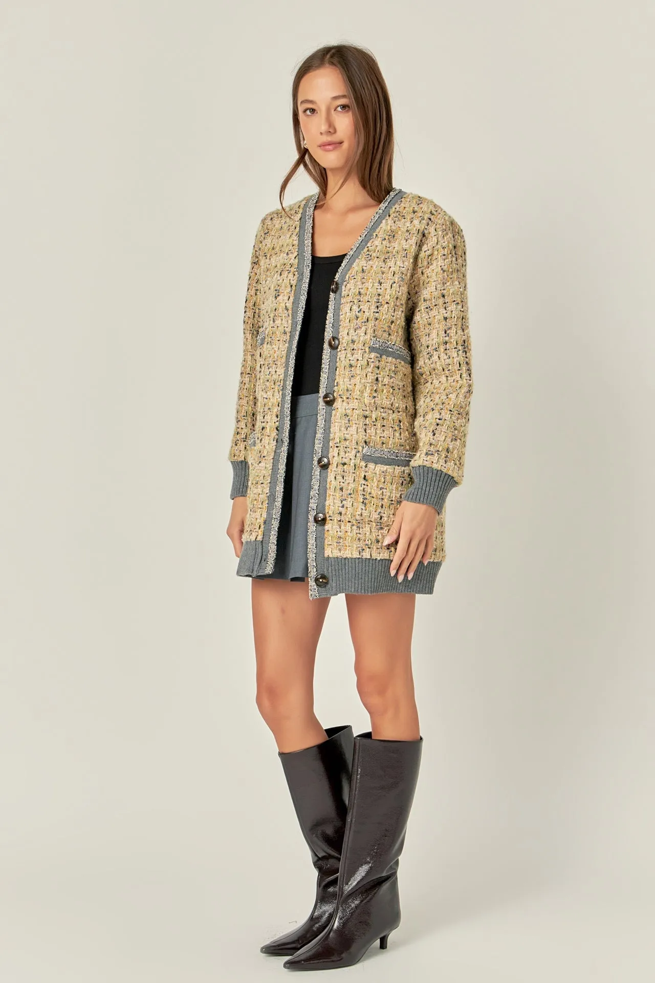 English Factory - Boucle Coat With Trim