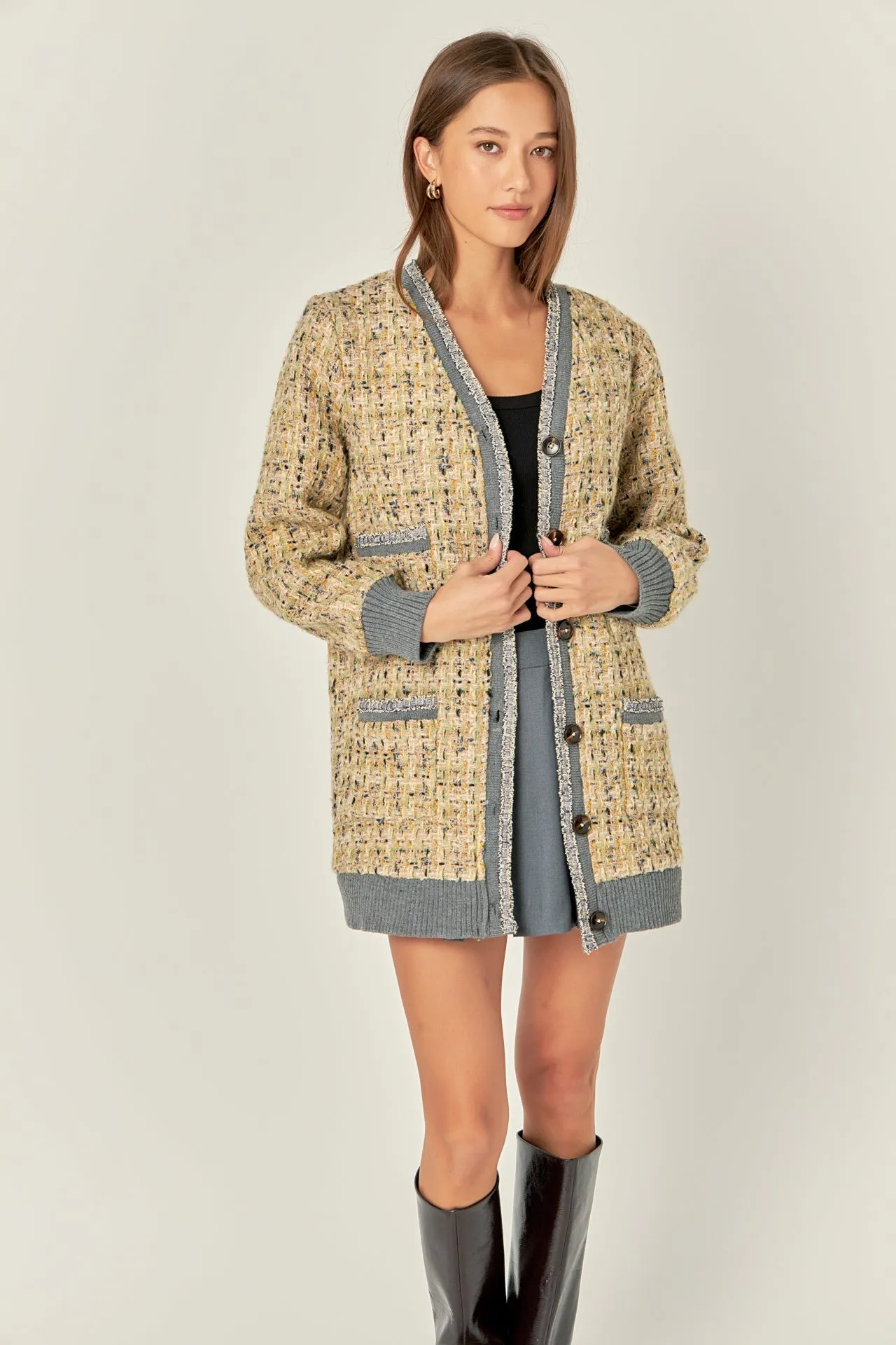 English Factory - Boucle Coat With Trim