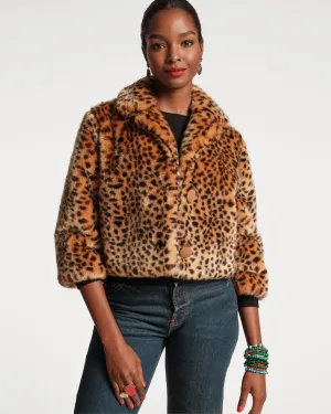 Erika Jacket Faux Fur Leopard