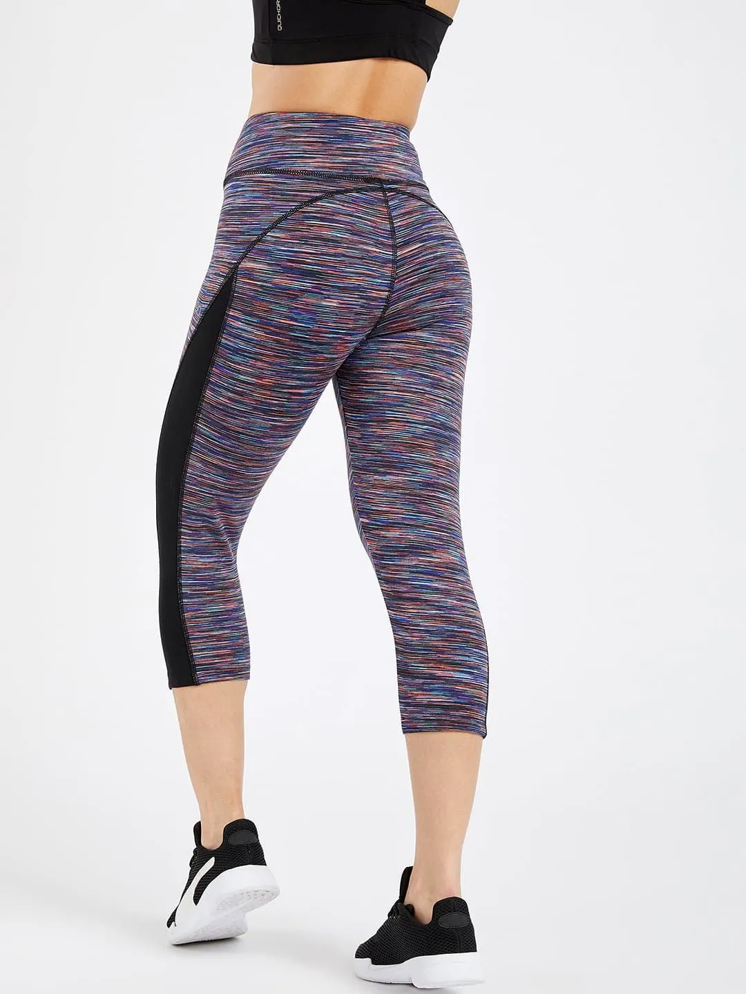 Essential Purple Spacedye Hardcore Capri Leggings