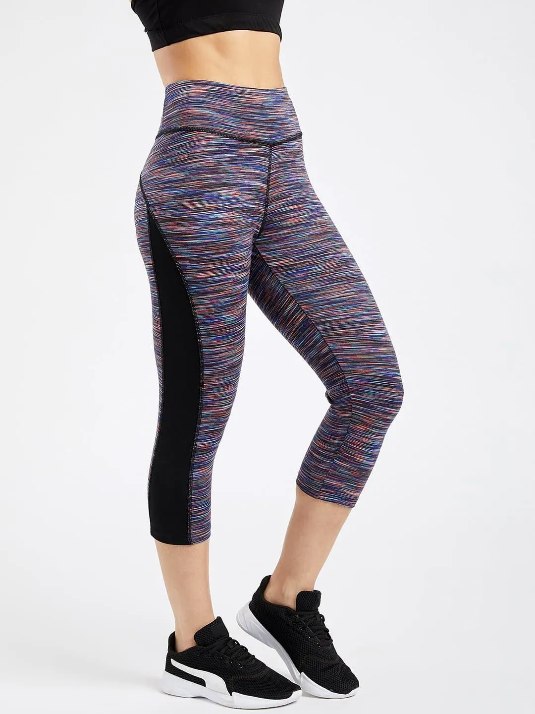 Essential Purple Spacedye Hardcore Capri Leggings