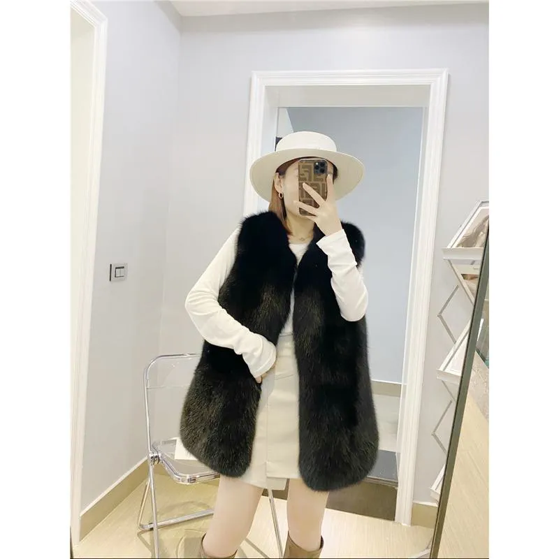 Faux Fur Vest Coat