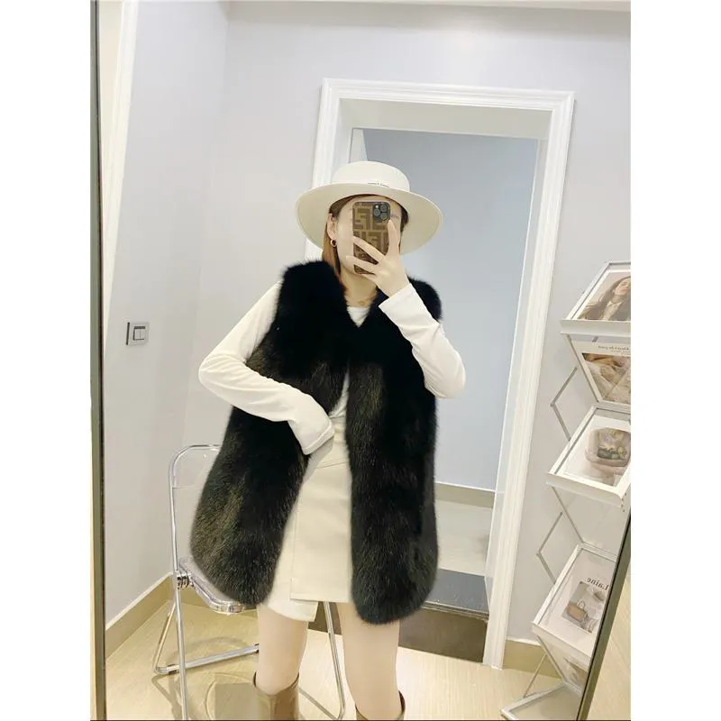 Faux Fur Vest Coat