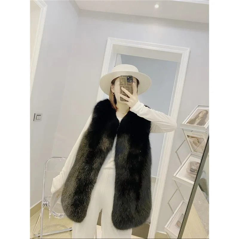 Faux Fur Vest Coat