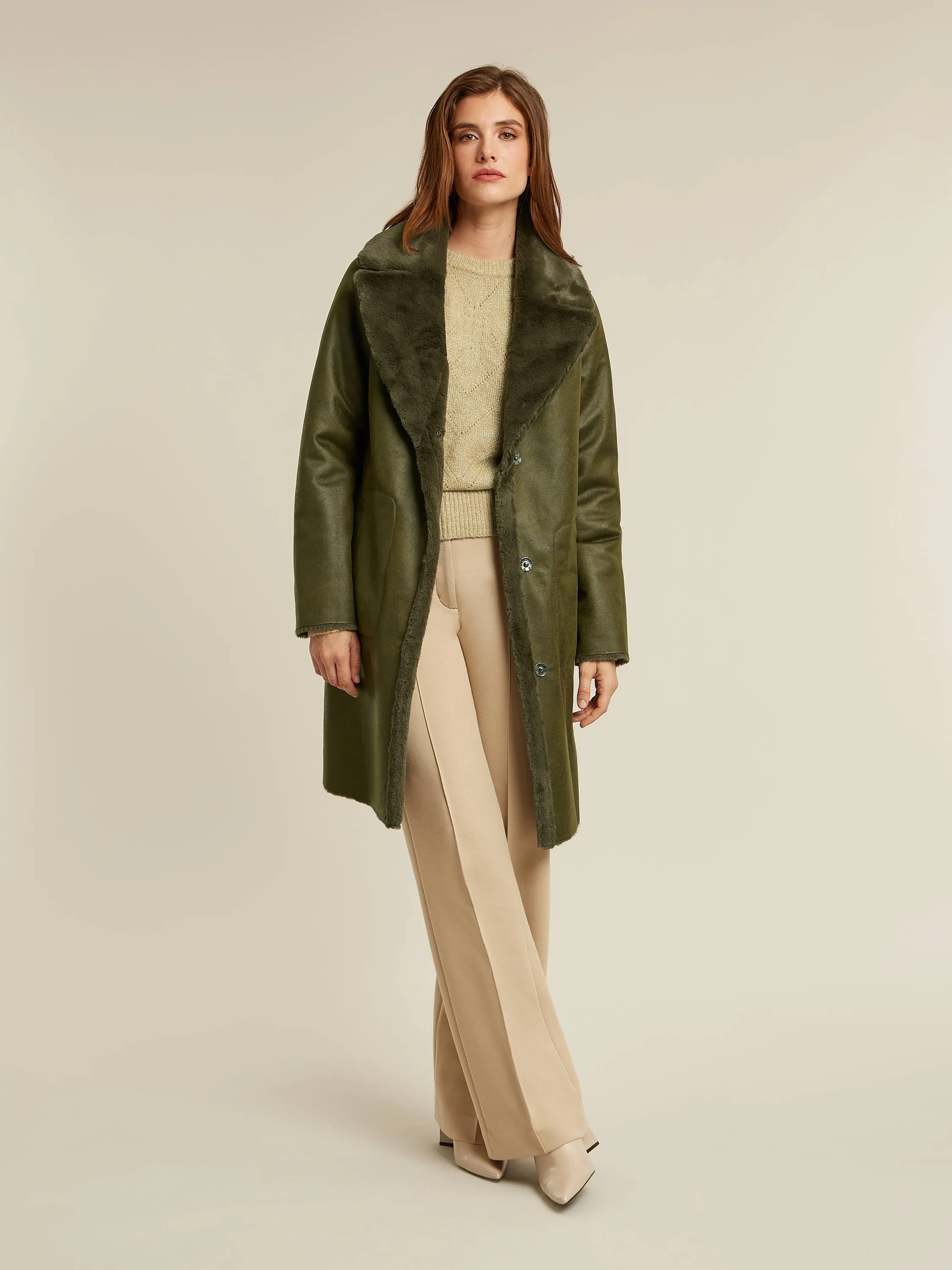 Faven coat - Dark olive