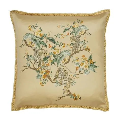 Florintine with Leopard Antique Gold Cushion