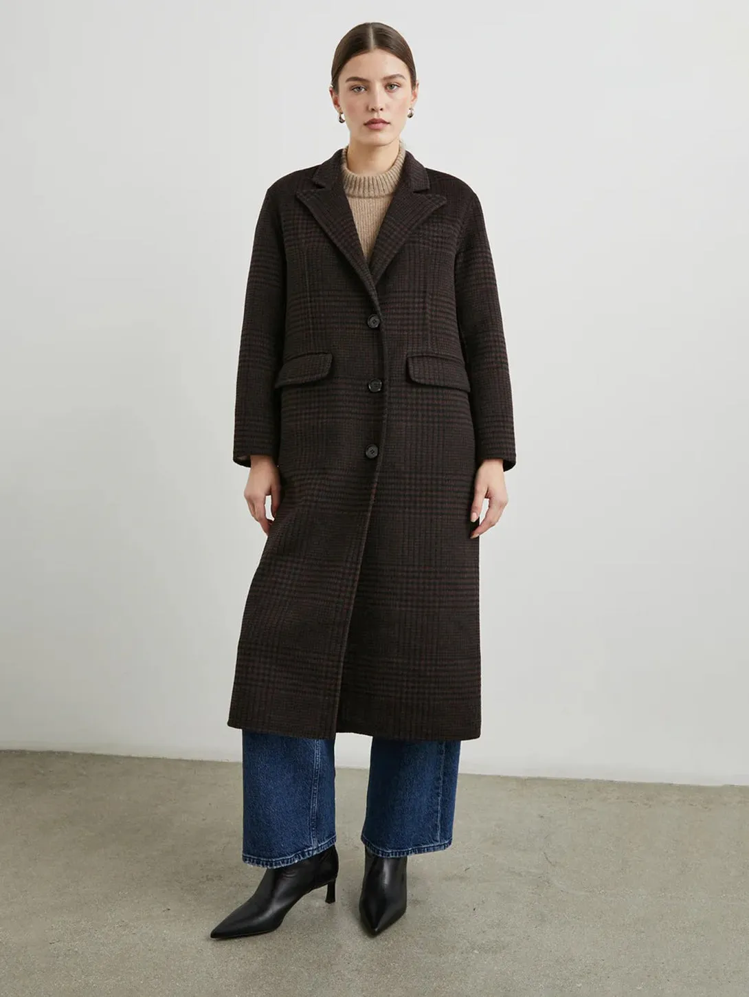 Gallery Coat - Espresso Houndstooth