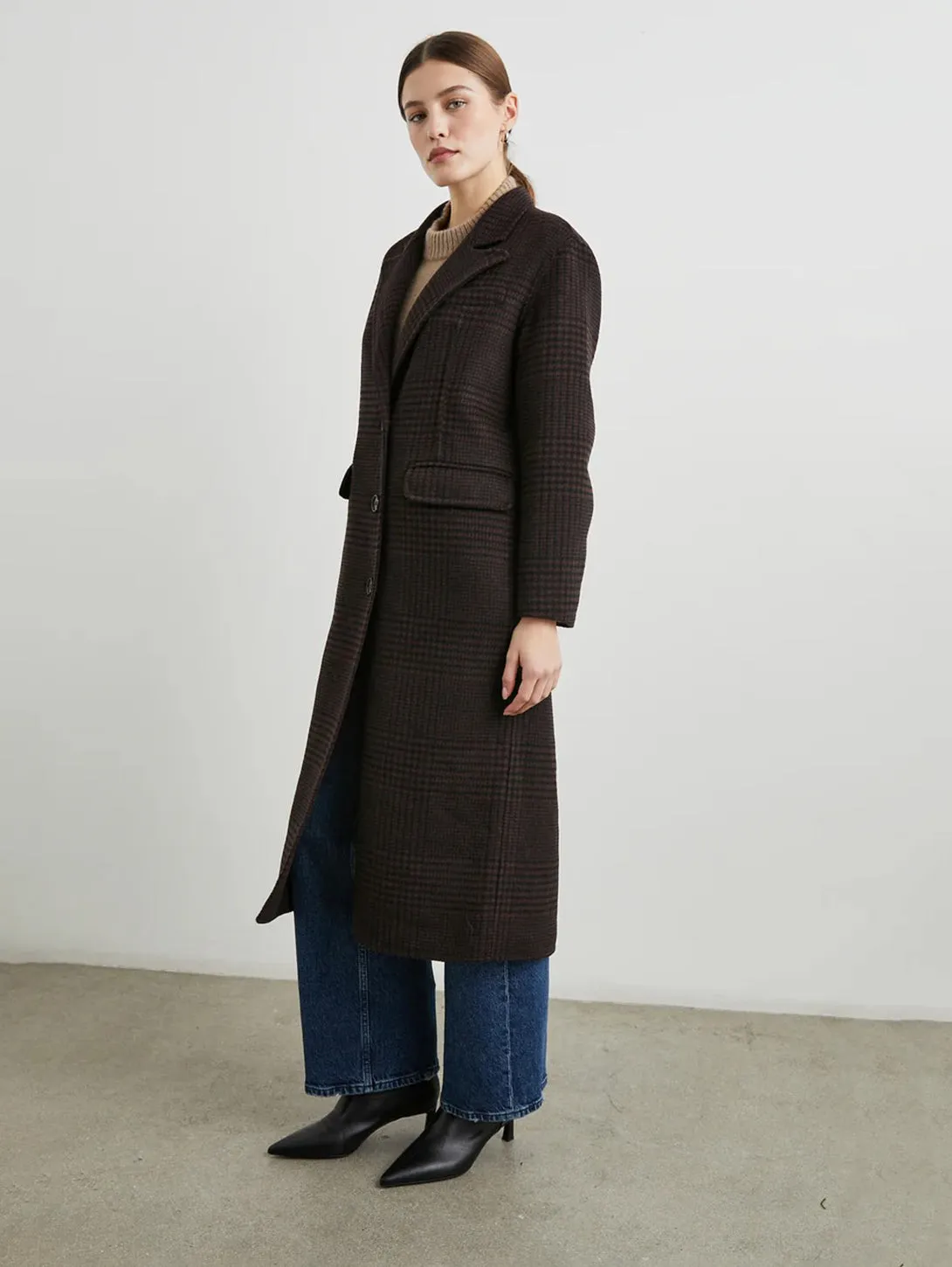 Gallery Coat - Espresso Houndstooth