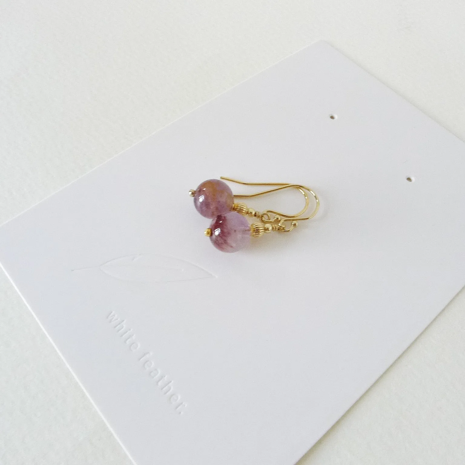 Genevieve Earrings / Phantom Amethyst