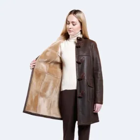 Genuine High Quality Best Shearling Olivia Sheepskin Coat