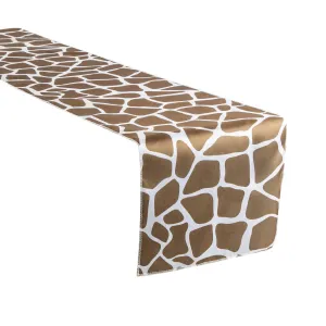 Giraffe Animal Print Satin Table Runner