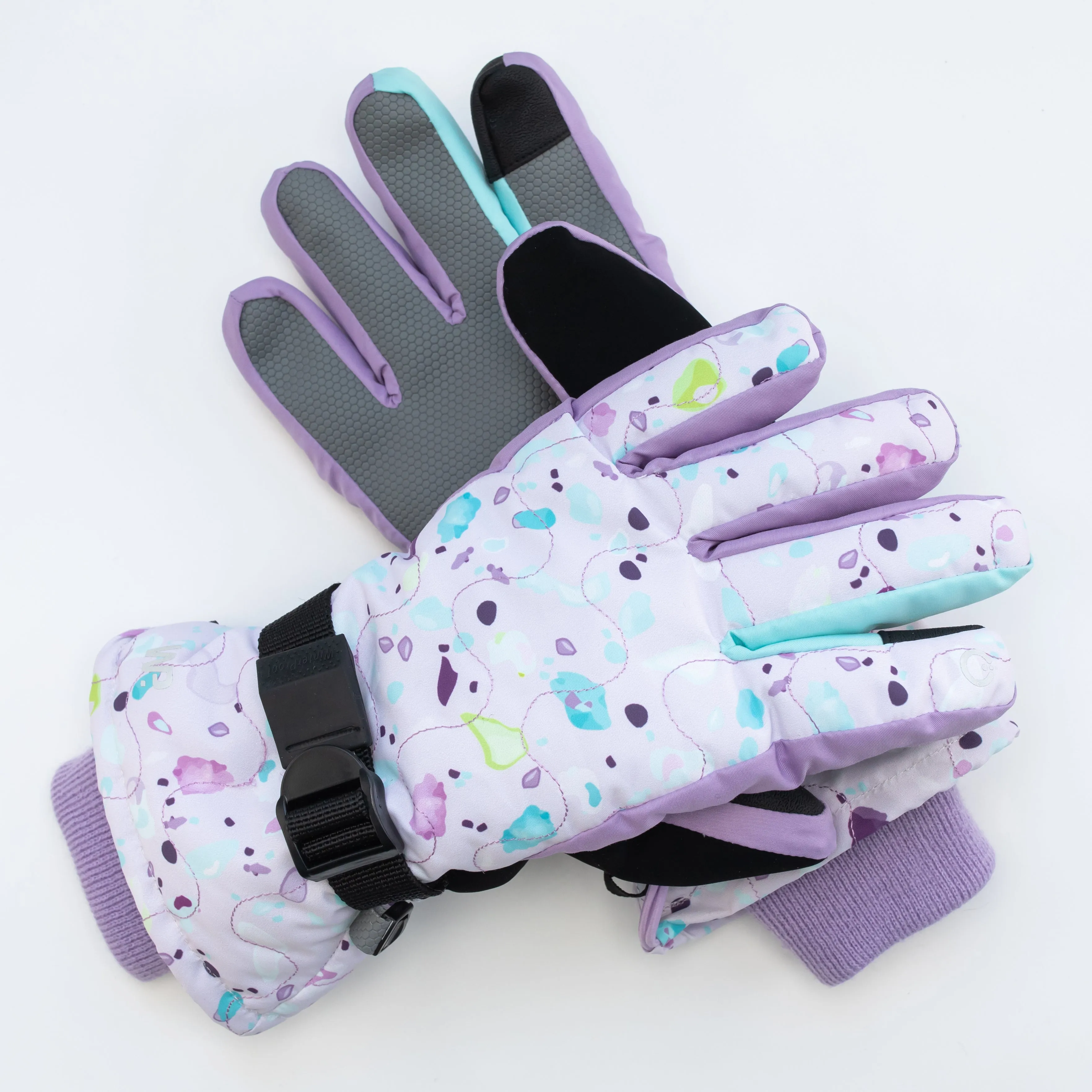 Girl's Lilac Terrazzo Gloves