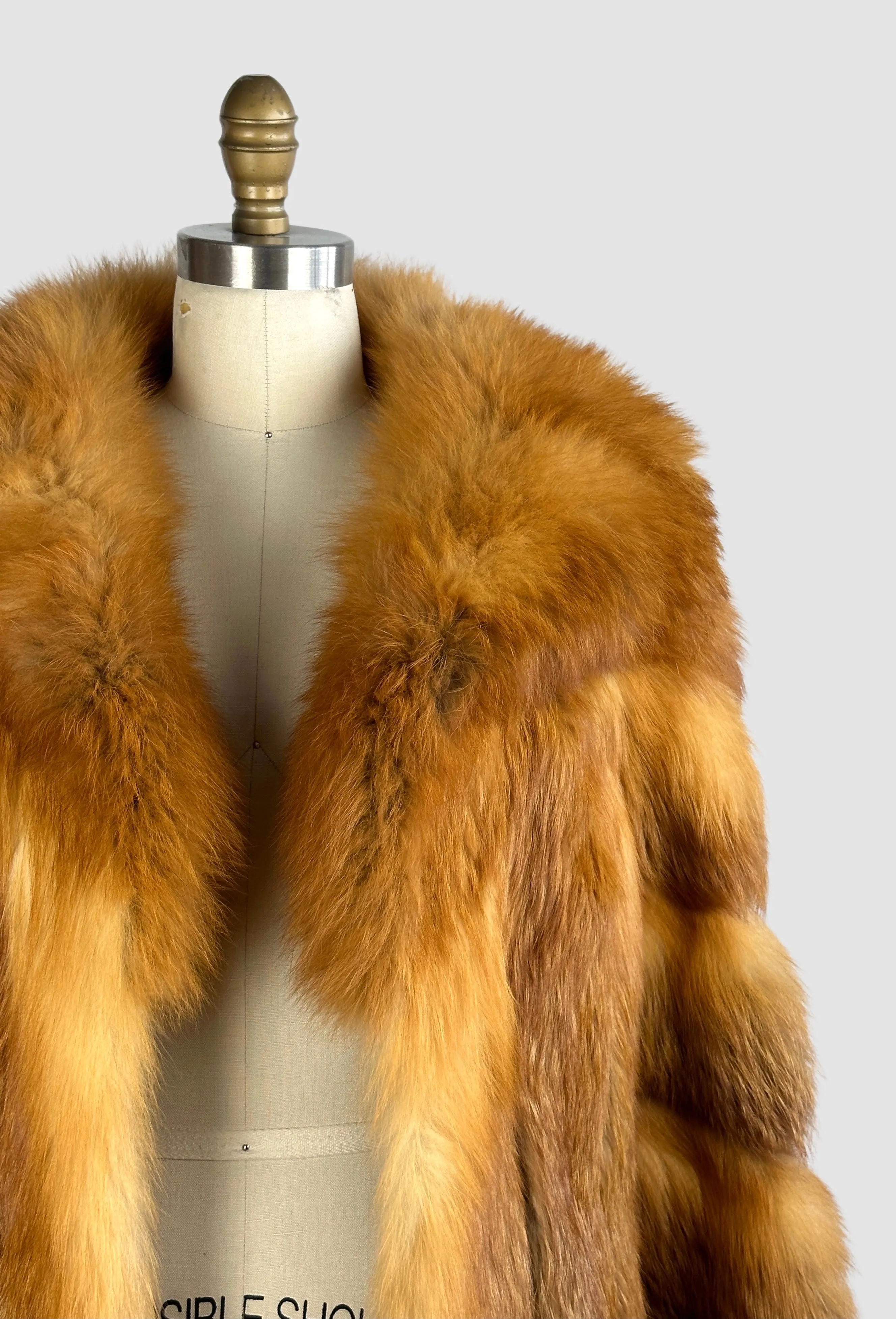 GLAM SLAM 70s Herbert's  Red Fox Fur Coat  • Small