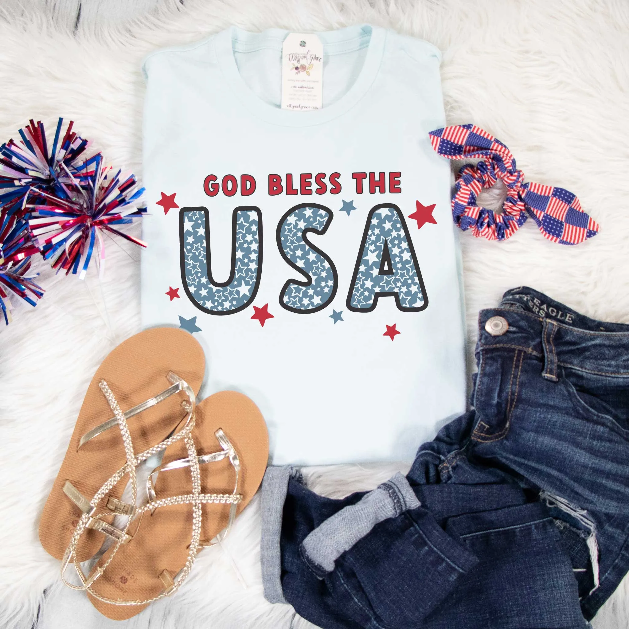 God Bless the USA Multicolor Unisex Shirt