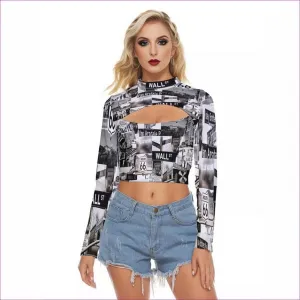 Greyed Streets Womens Hollow Chest Tight Crop Top