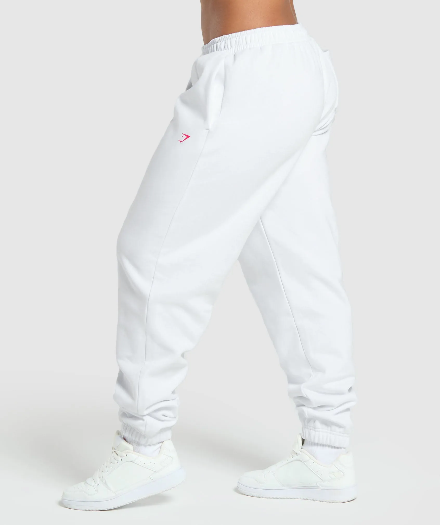 Gymshark Barbell Hearts Oversized Joggers - White