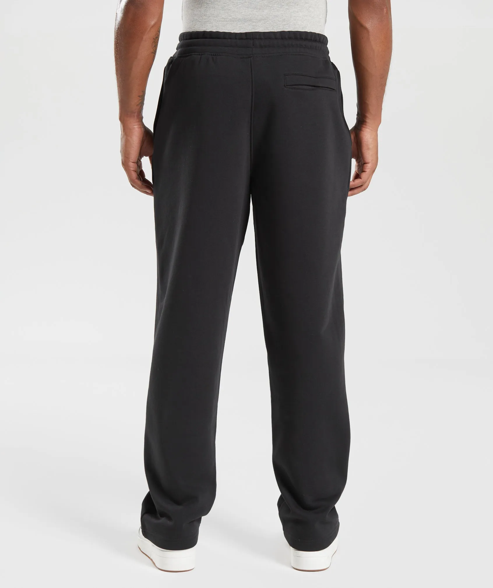 Gymshark Crest Straight Leg Joggers - Black