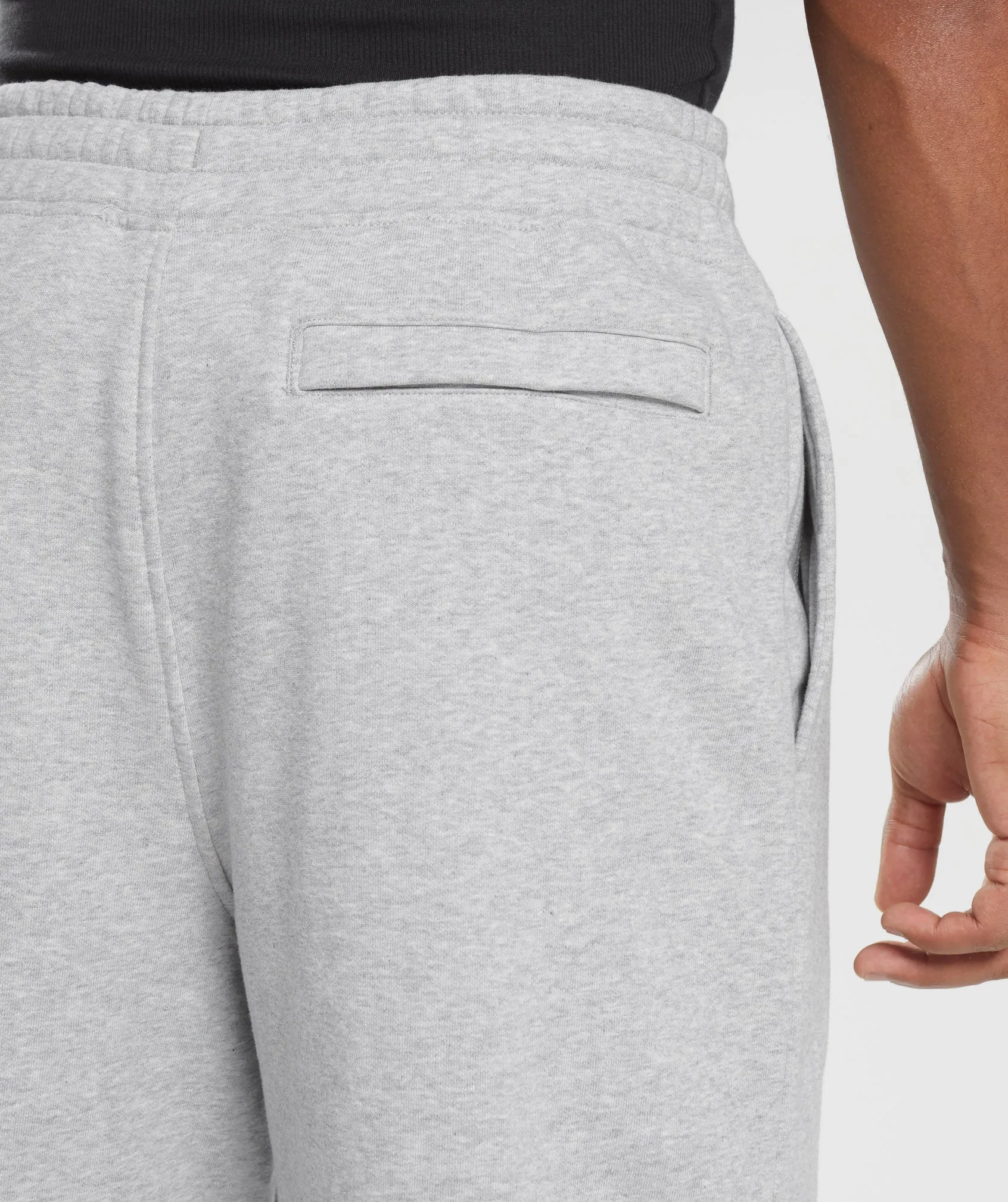 Gymshark Crest Straight Leg Joggers - Light Grey Marl