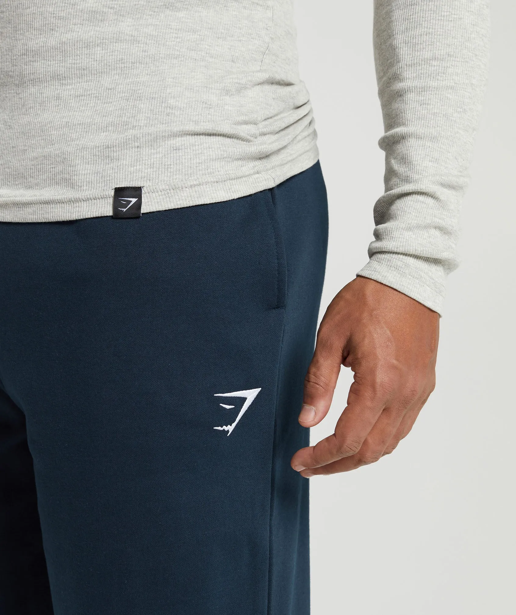 Gymshark Crest Straight Leg Joggers - Navy