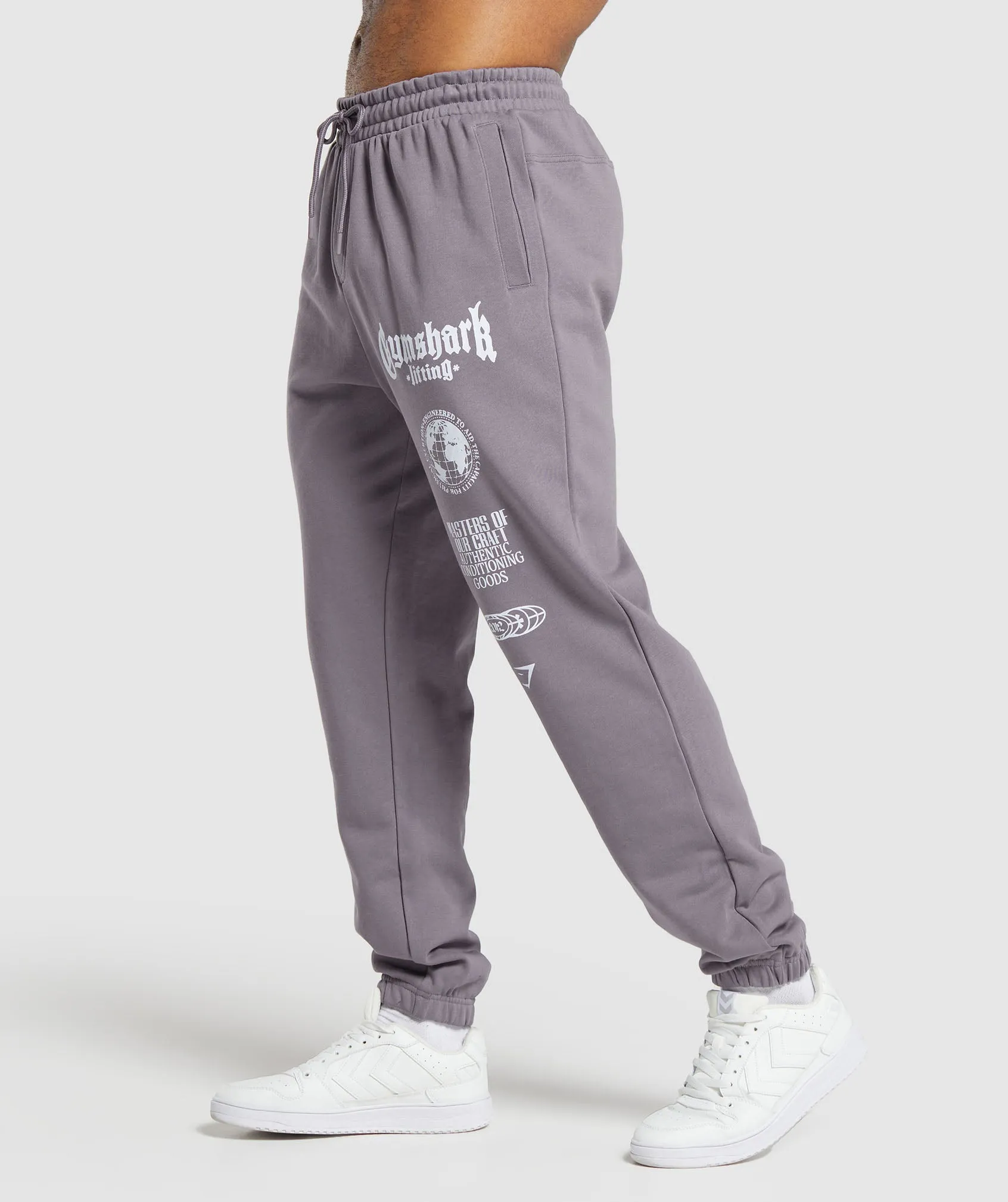 Gymshark Global Lifting Oversized Essential Joggers - Fog Purple