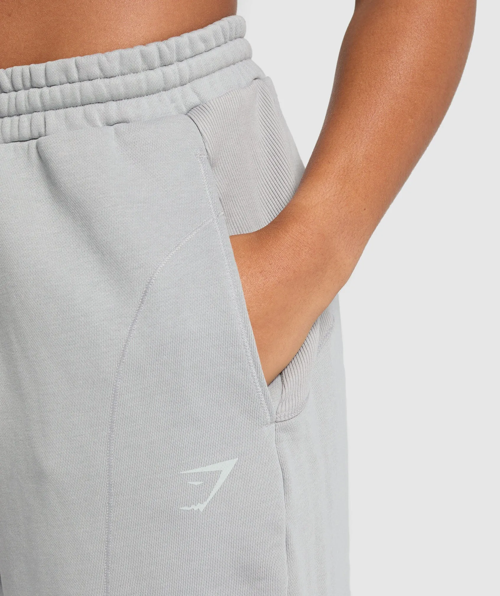 Gymshark Power Washed Joggers - Silver Grey