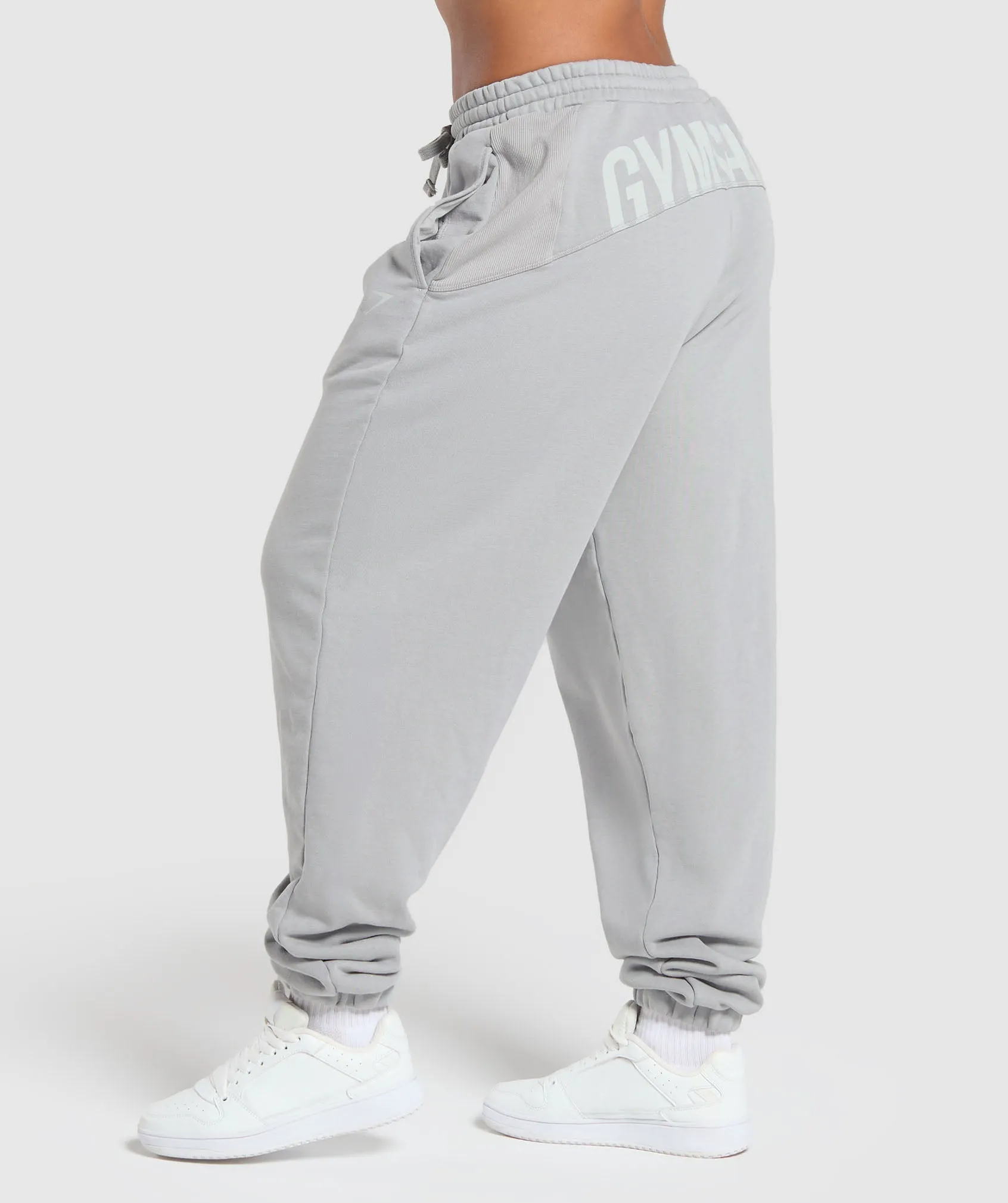 Gymshark Power Washed Joggers - Silver Grey