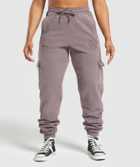 Gymshark Premium Legacy Joggers - Brushed Purple/Pigment Dye