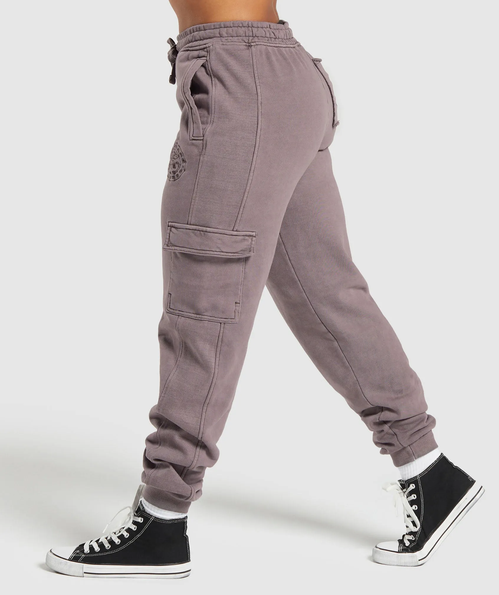 Gymshark Premium Legacy Joggers - Brushed Purple/Pigment Dye