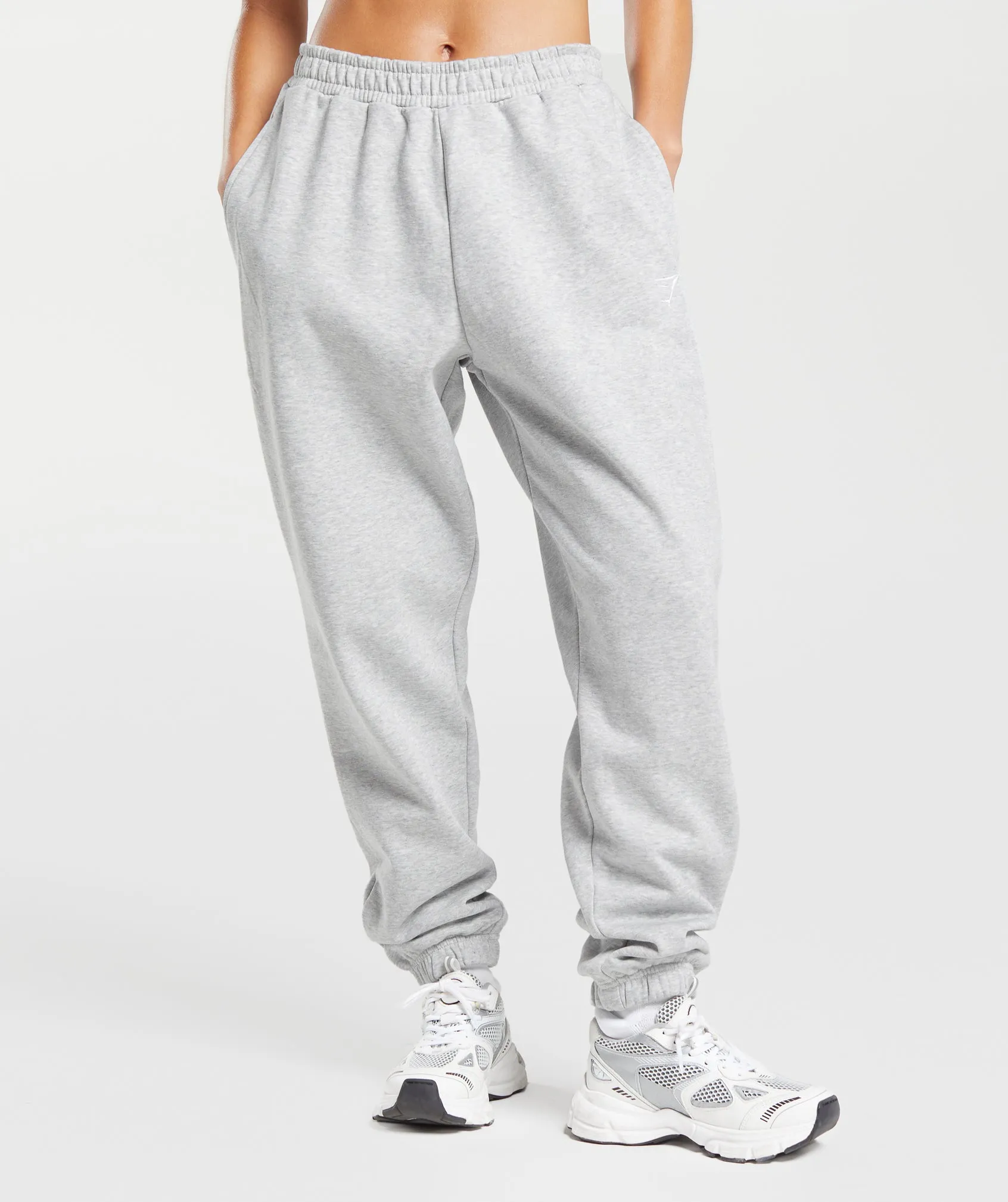 Gymshark Training Fleece Joggers - Light Grey Core Marl