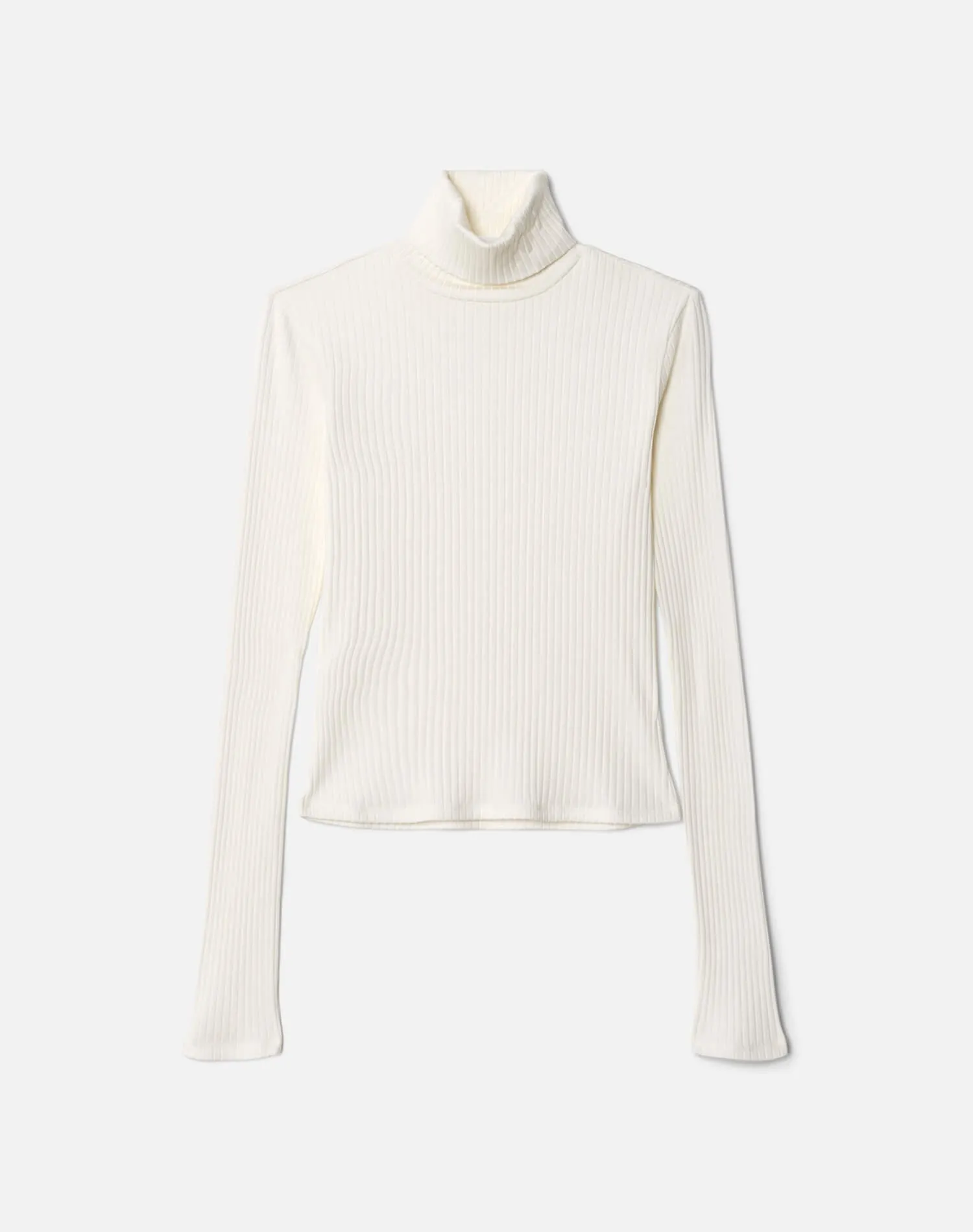 Hanes Ribbed Turtleneck - Vintage White