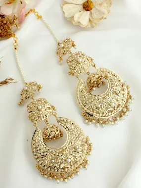 Hania Jadau Chandbali Earrings