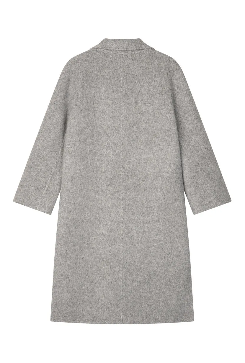 Harriet Double-Breasted Wool Coat - Cloud Grey