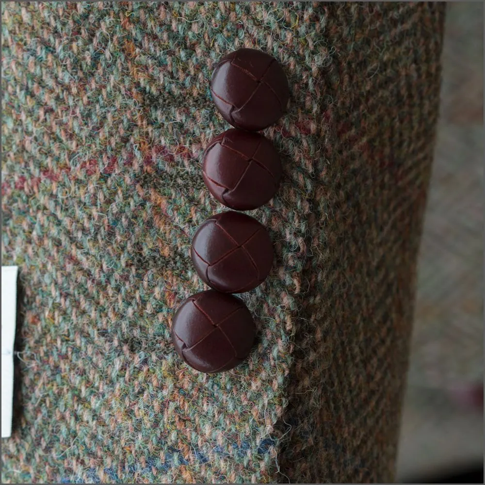 Harris Tweed Beige/Olive Herringbone 3pc Suit>