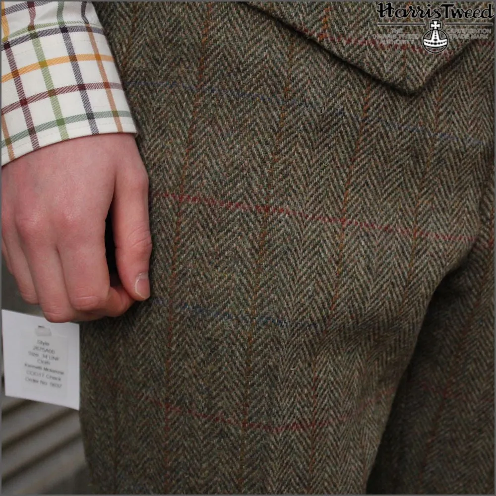 Harris Tweed Beige/Olive Herringbone 3pc Suit>