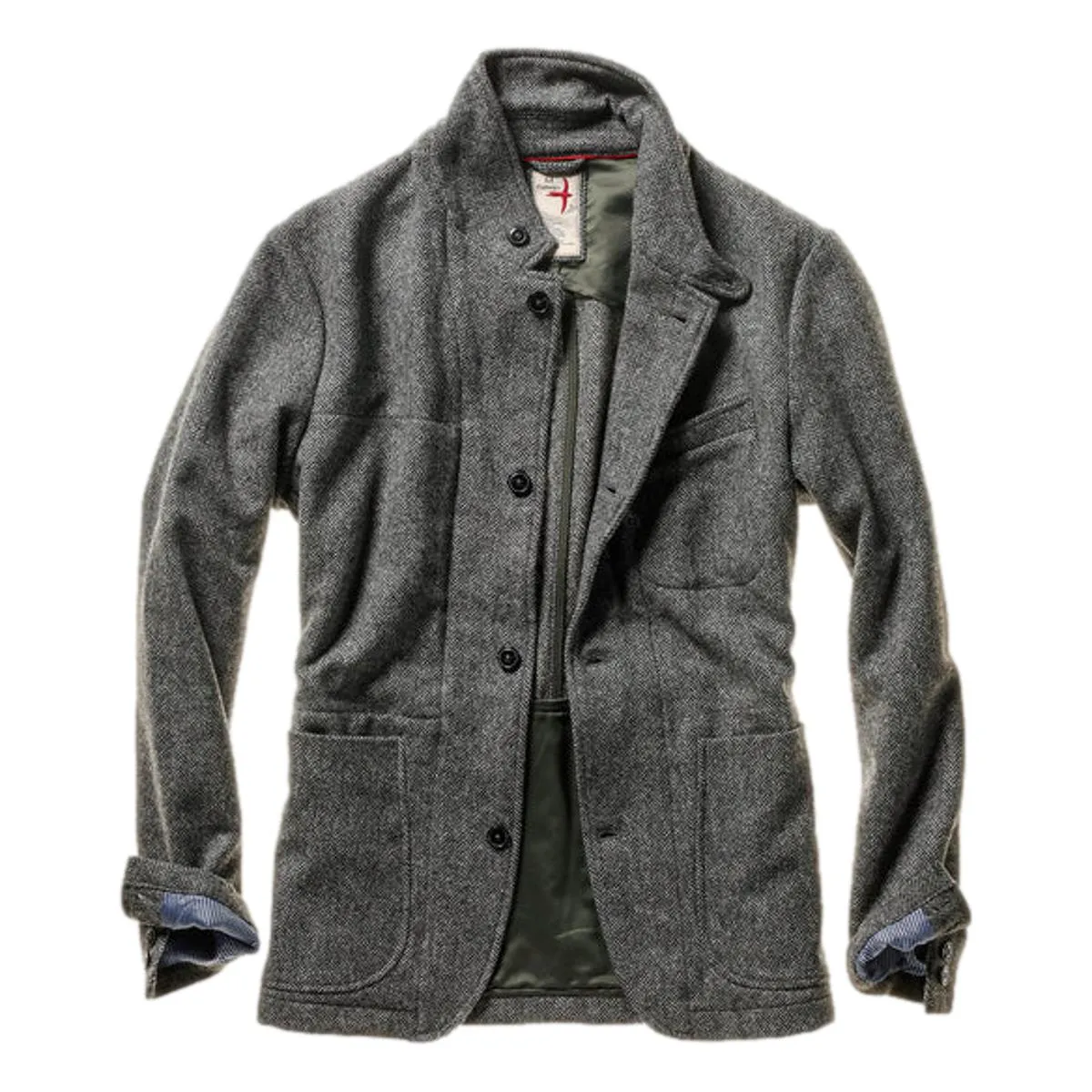 Heritage Trap Blazer Lt Grey Black Herringbone