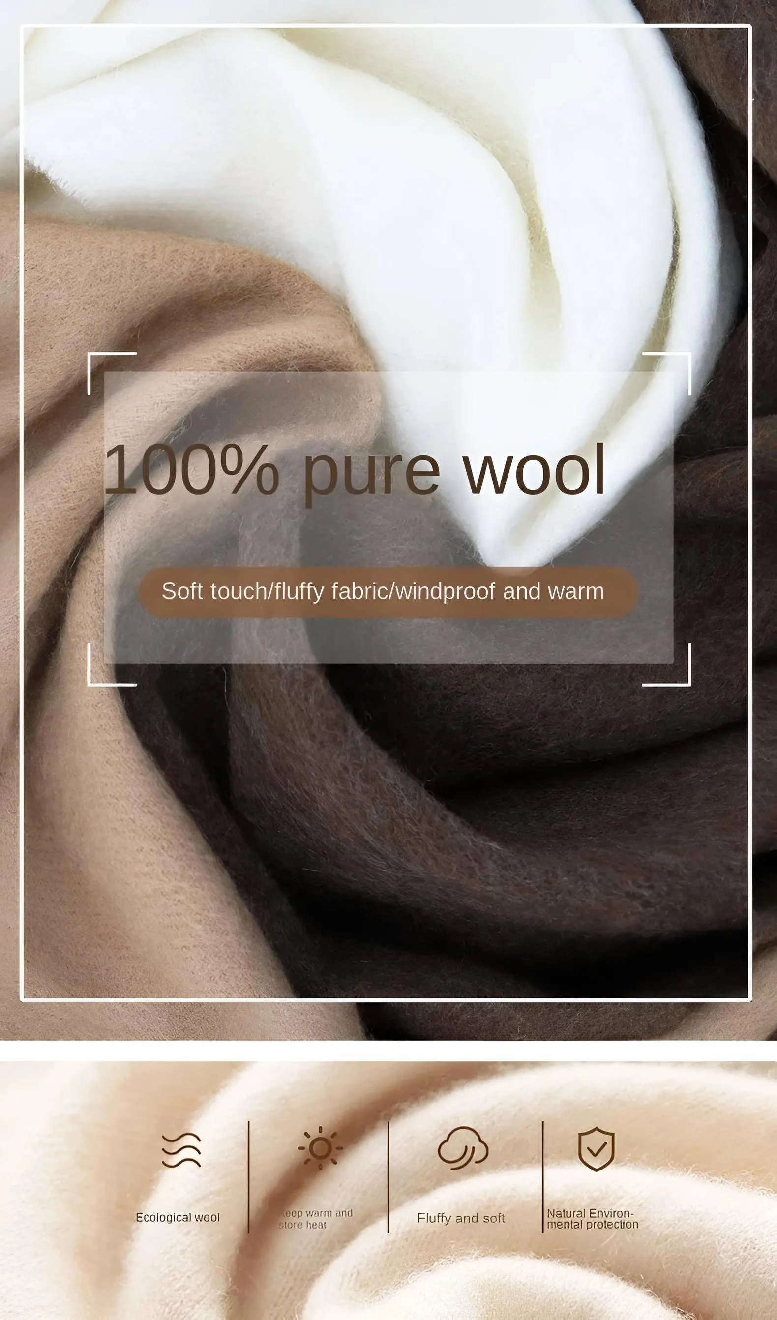 High Quality Men's Wool Scarf 100% Wool Solid Color Tassel Autumn Winter Business Versatile Classic Warm Soft