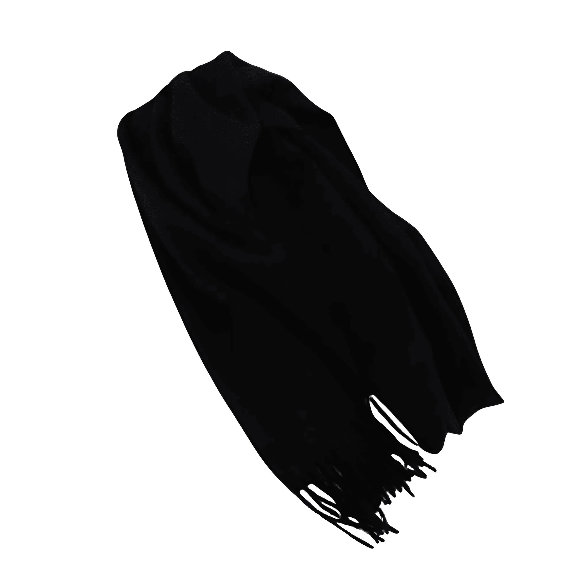 High Quality Men's Wool Scarf 100% Wool Solid Color Tassel Autumn Winter Business Versatile Classic Warm Soft