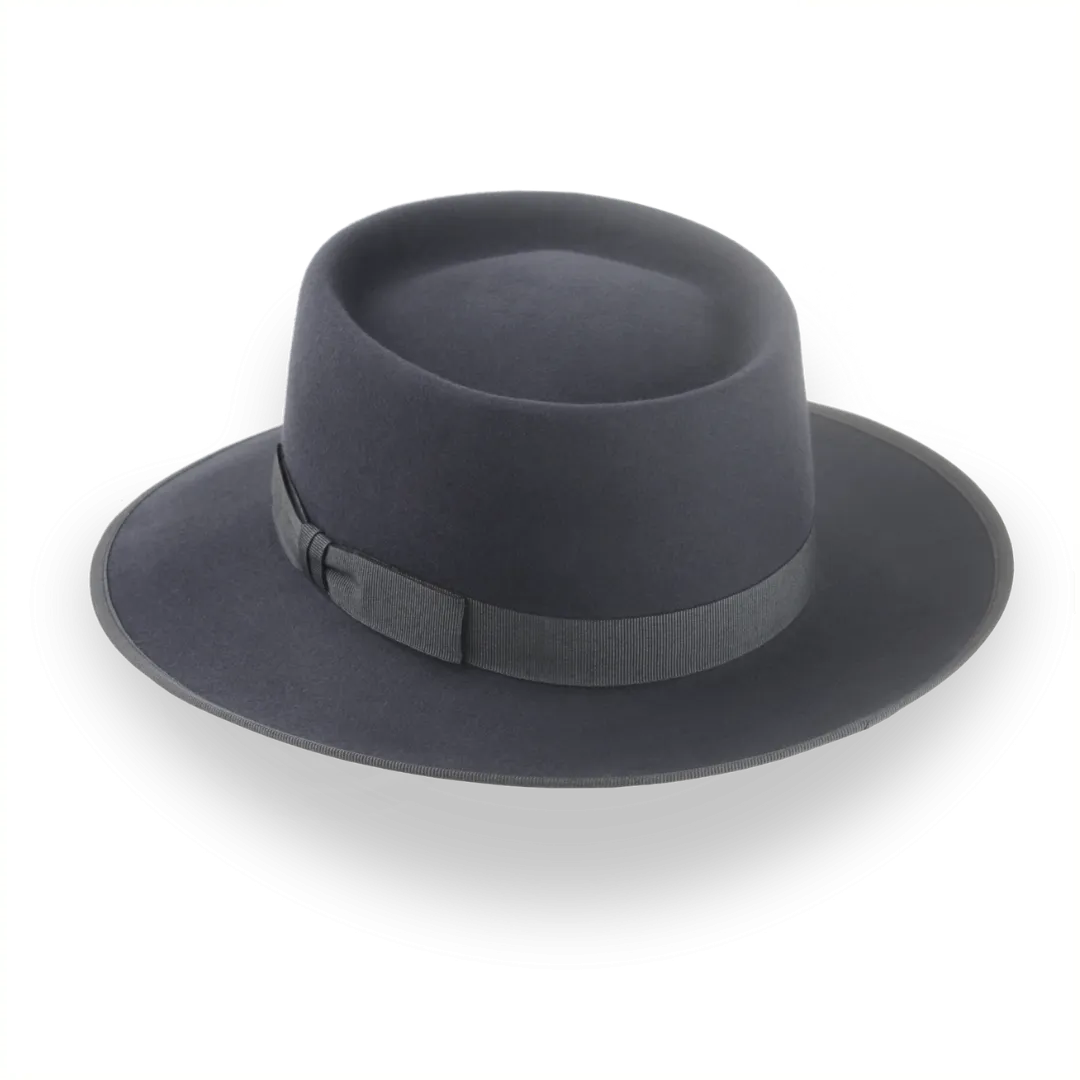 Iconic Slate Grey Fedora Porkpie Hat | The Oppenheimer