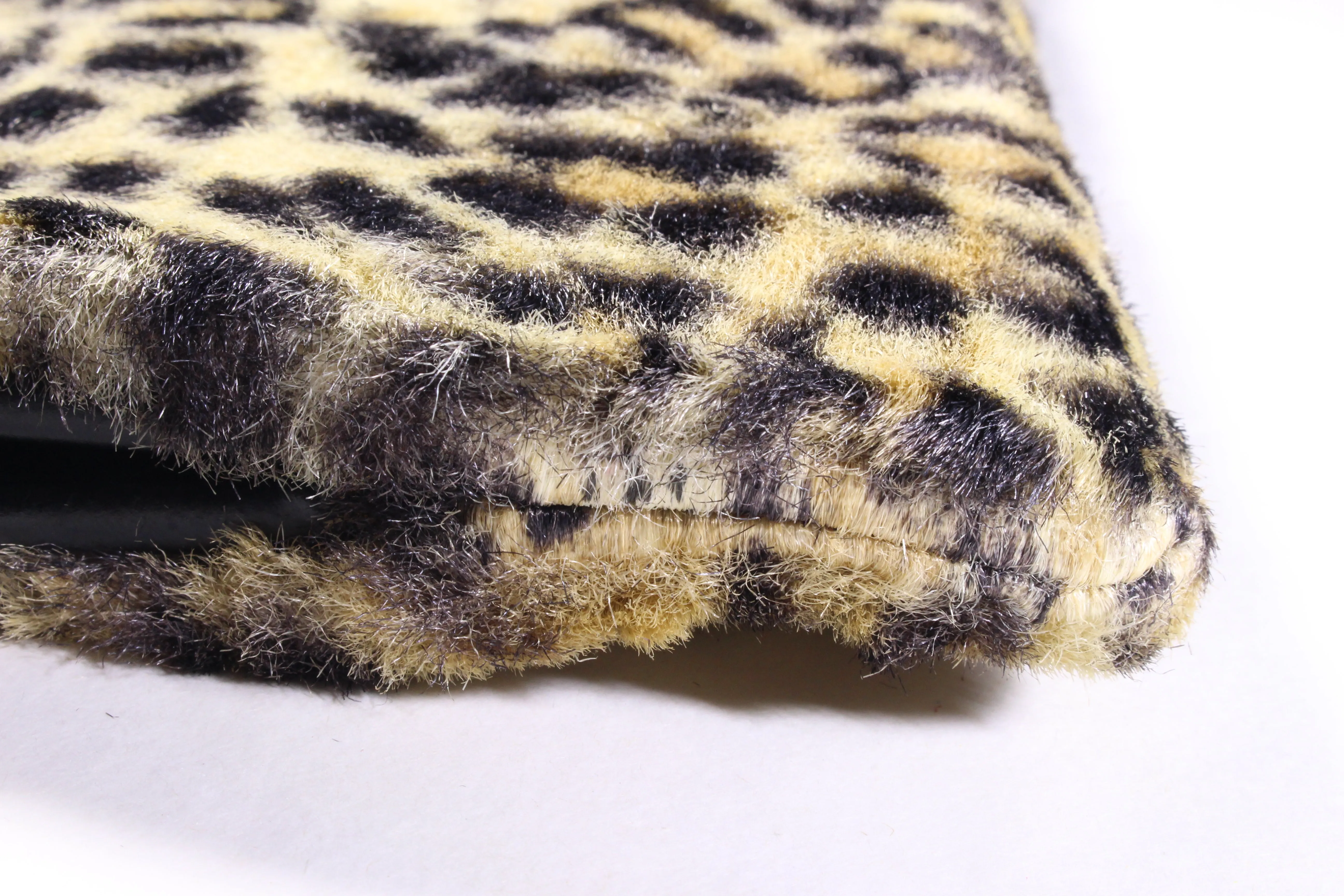 INGBER elongated clutch purse with leopard print