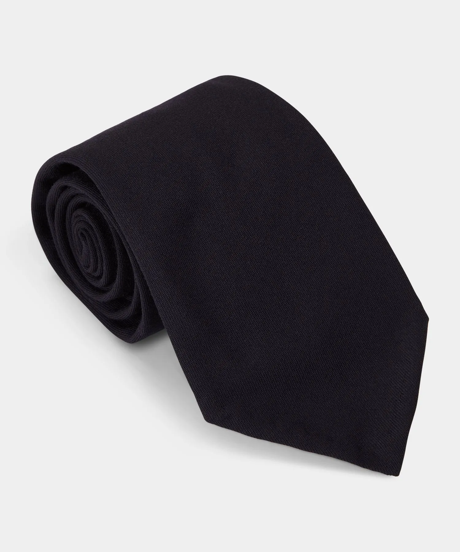 Italian Wool Gabardine Tie in Navy