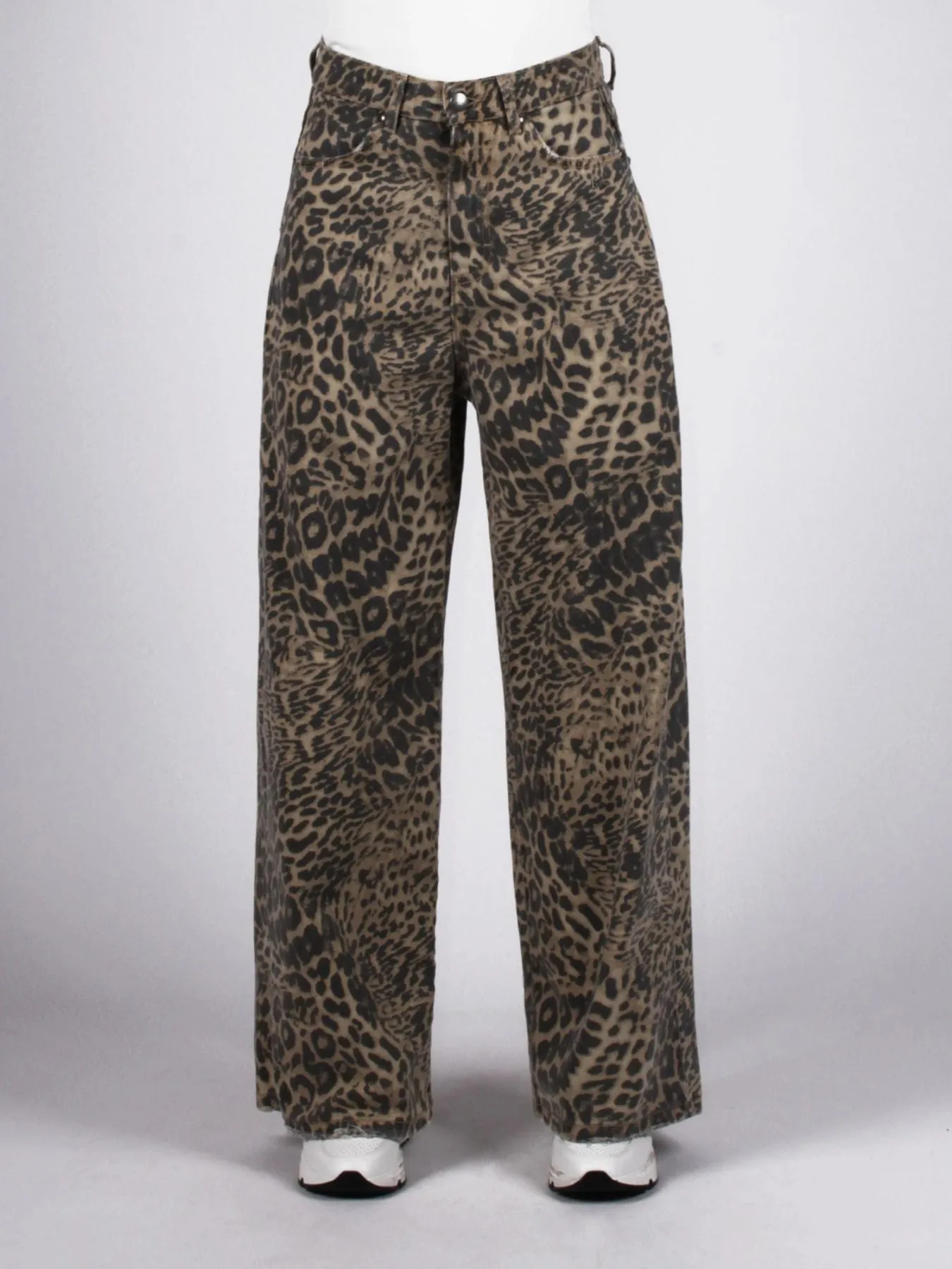 JEANS DRITTO LEOPARD - BERNA