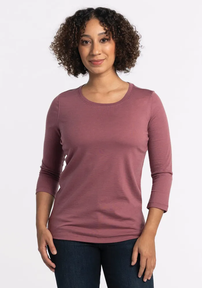 Jenny 3/4 Sleeve Crew Neck